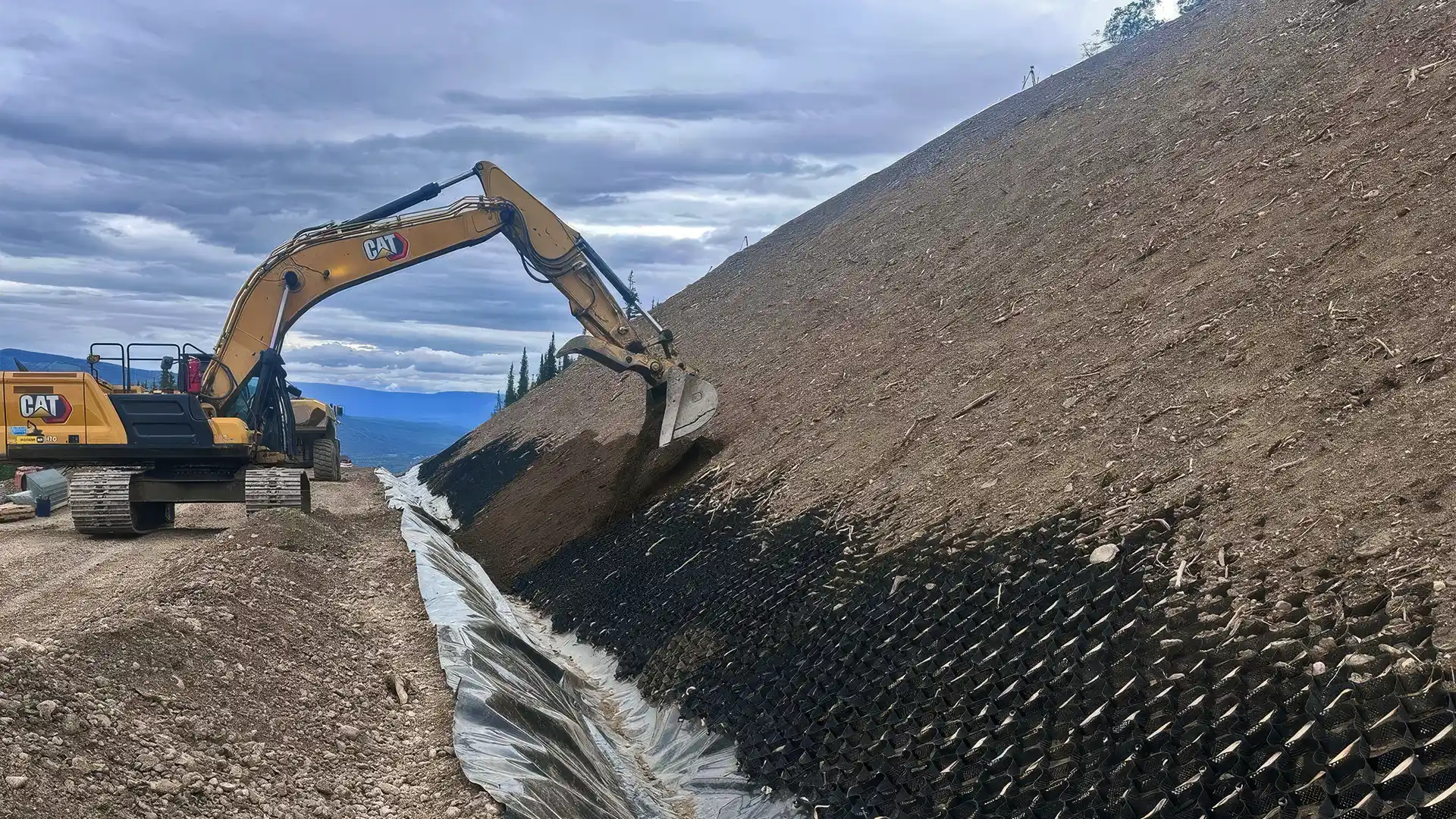 Grading Bank Along Roadway Grading Bank Along Roadway